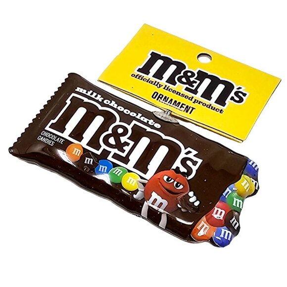 Milk Chocolate M&M's Chocolate Candy Collectible Christmas Ornament by Ruz - Picture 7 of 7